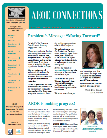 AEOE-LAUSD 2016 Newsletter